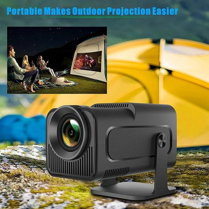 HY320 Mini Portable Auto Keystone Projector, 4K FHD 1080P Smart Projector Support 10000 Lumens with WiFi 6