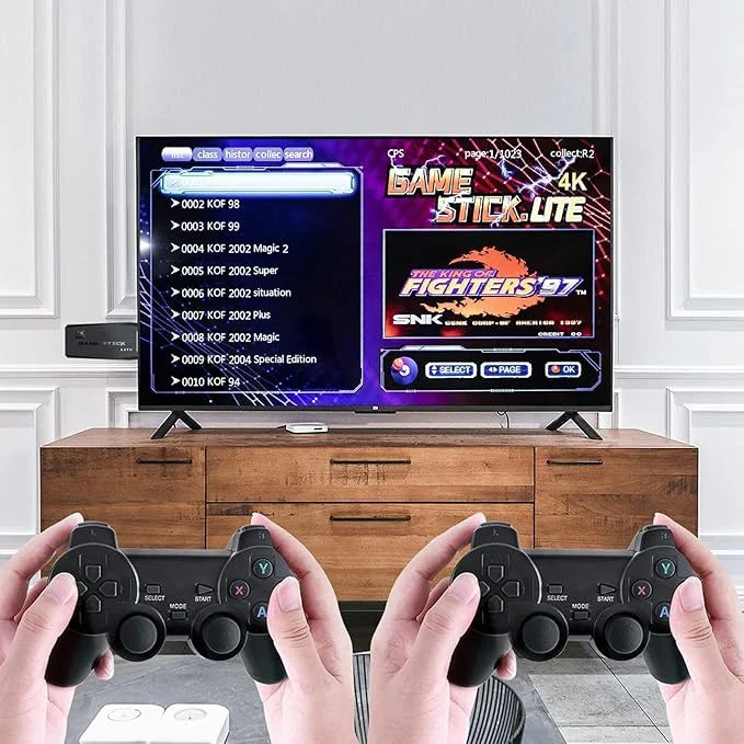 wireless retro game console, plug and play video game stick built in 10000+ games,9 classic emulators, 4k high