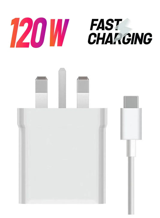 Xiaomi 120W Charging Combo (Type-A) – Fast Charging Charger for Smartphones, Laptops, and Tablets White