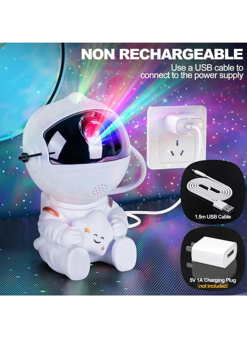 Astronaut Galaxy Star Projector with 8 Modes – Starry Night Light & Nebula Ceiling Lamp, 360° Adjustable with Remote, Perfect for Kids & Adults Bedroom Aesthetic Decore