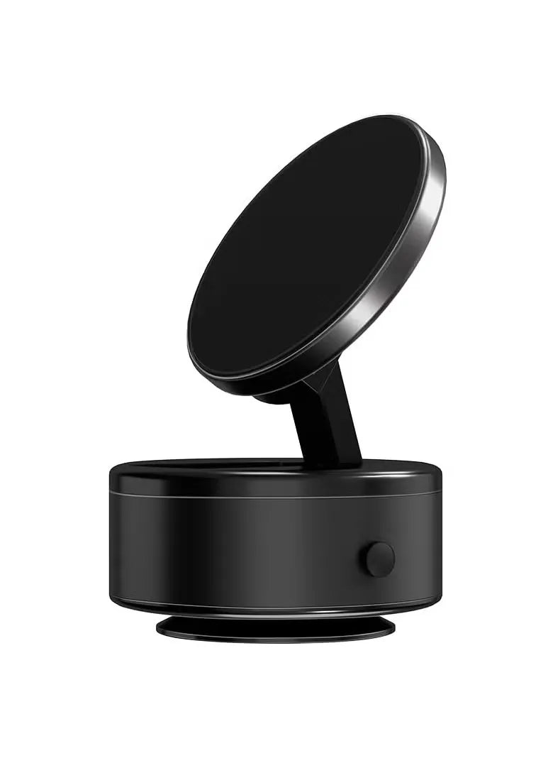 Electric Vacuum Magnetic Suction Car Phone Mount - Strong Suction for Car, Kitchen, Mirror, Gym, Shower & Smooth Surfaces - Portable & Easy to Use - Compatible with iPhone & Android (Blac