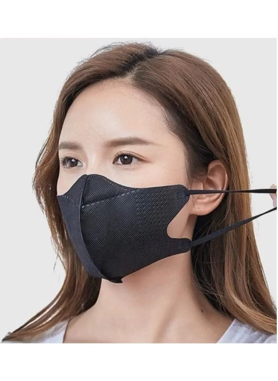 3D Protective Face Mask for Adults with Elastic Ear loop (20pcs/box) Classy Black