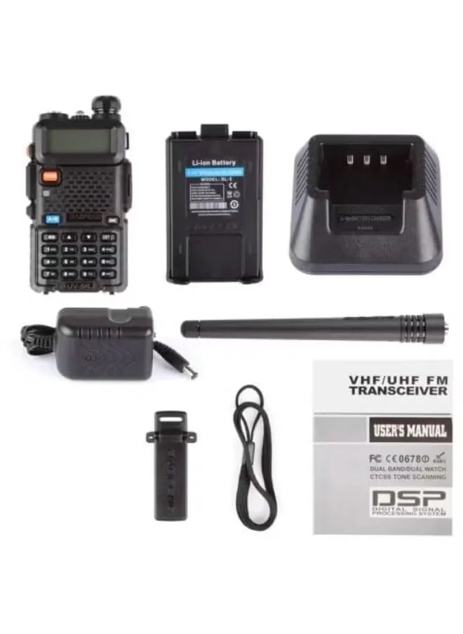 Premium UV-5R Radio Long Range Dual Band Handheld Two Way Radio, 5W, VHF/UHF Transceiver, High-Performance, Compact & Durable