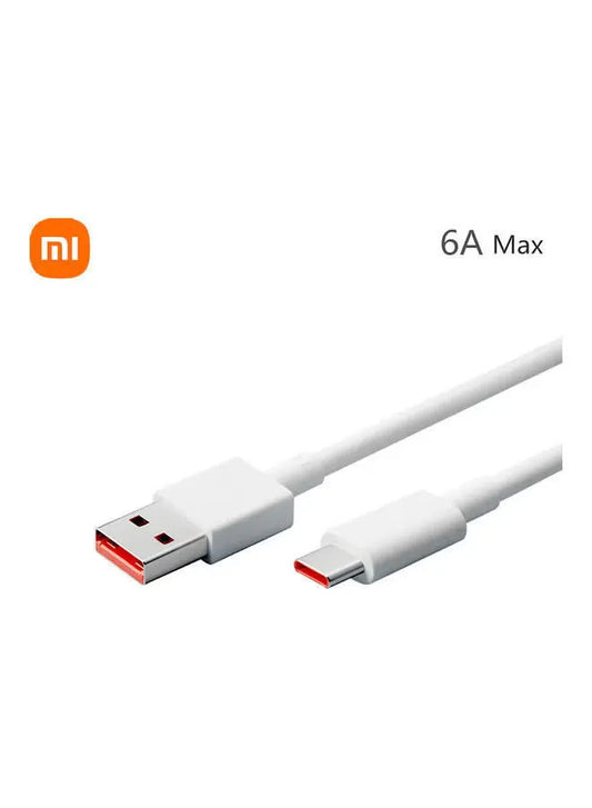 Type C 6A Super Fast Charging Data Cable White