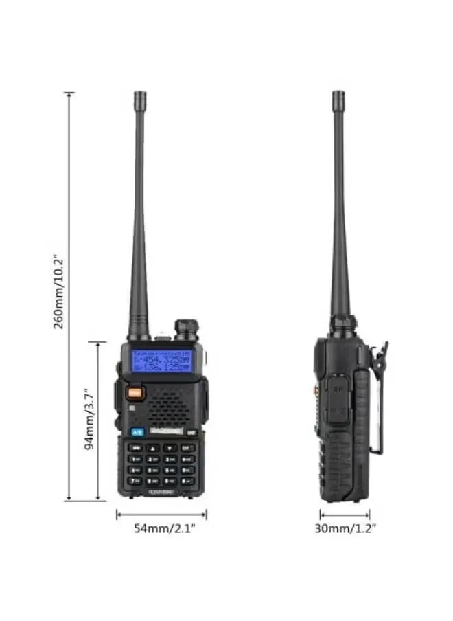 Premium UV-5R Radio Long Range Dual Band Handheld Two Way Radio, 5W, VHF/UHF Transceiver, High-Performance, Compact & Durable