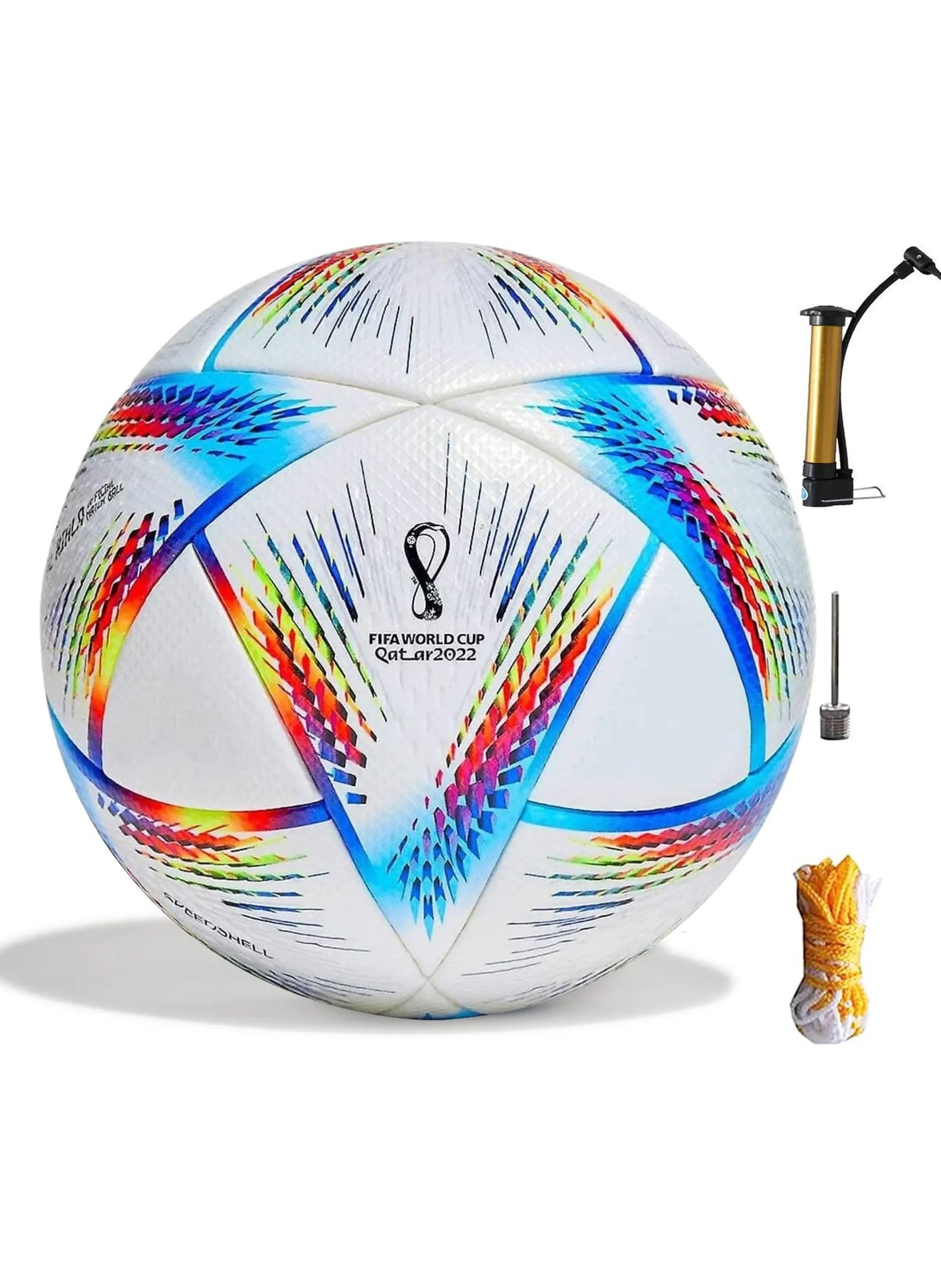 Football Soccer Ball, Football Club Training Ball Club World Cup Ball with Air Pump, Size 5