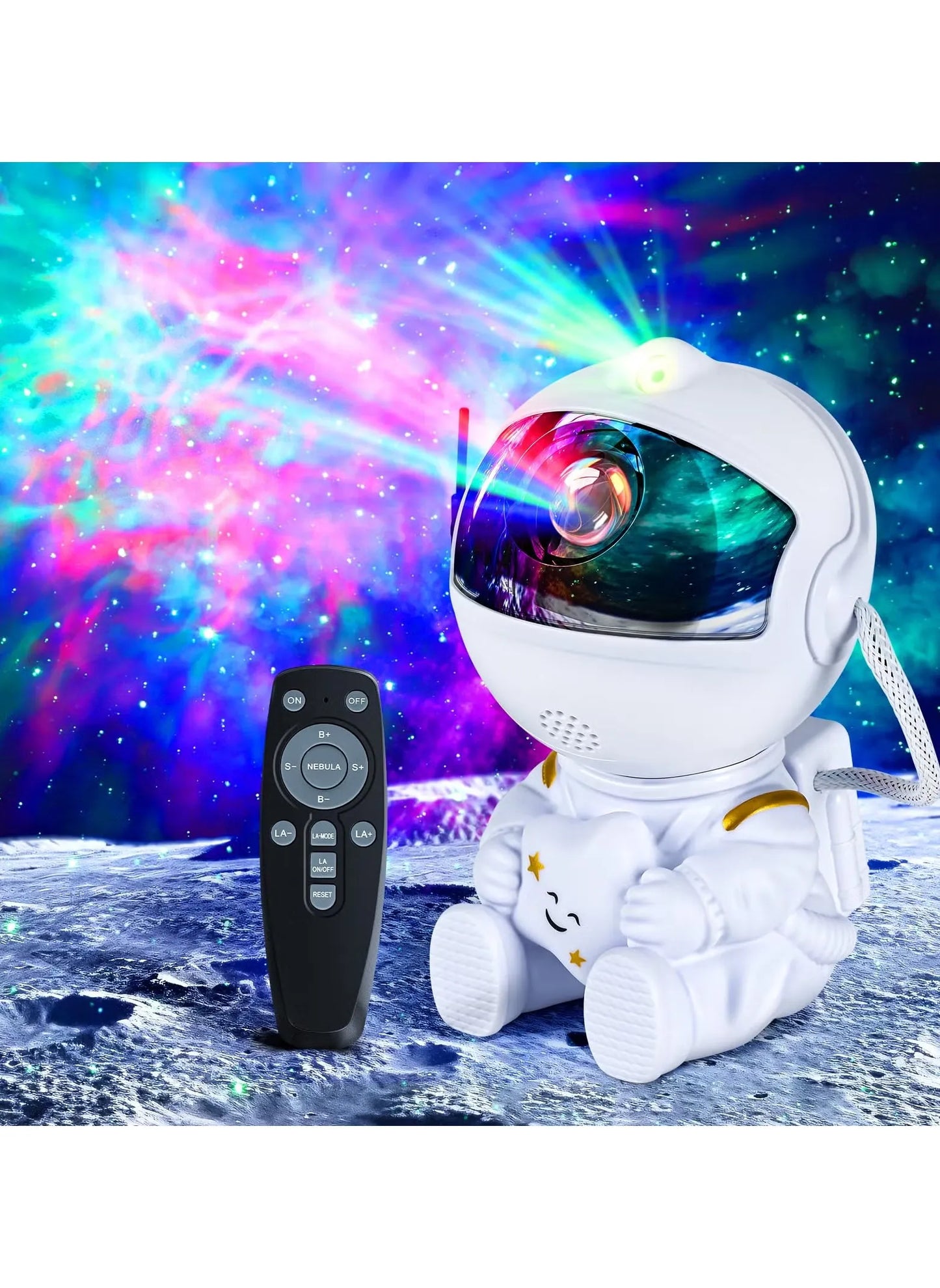 Astronaut Galaxy Star Projector with 8 Modes – Starry Night Light & Nebula Ceiling Lamp, 360° Adjustable with Remote, Perfect for Kids & Adults Bedroom Aesthetic Decore