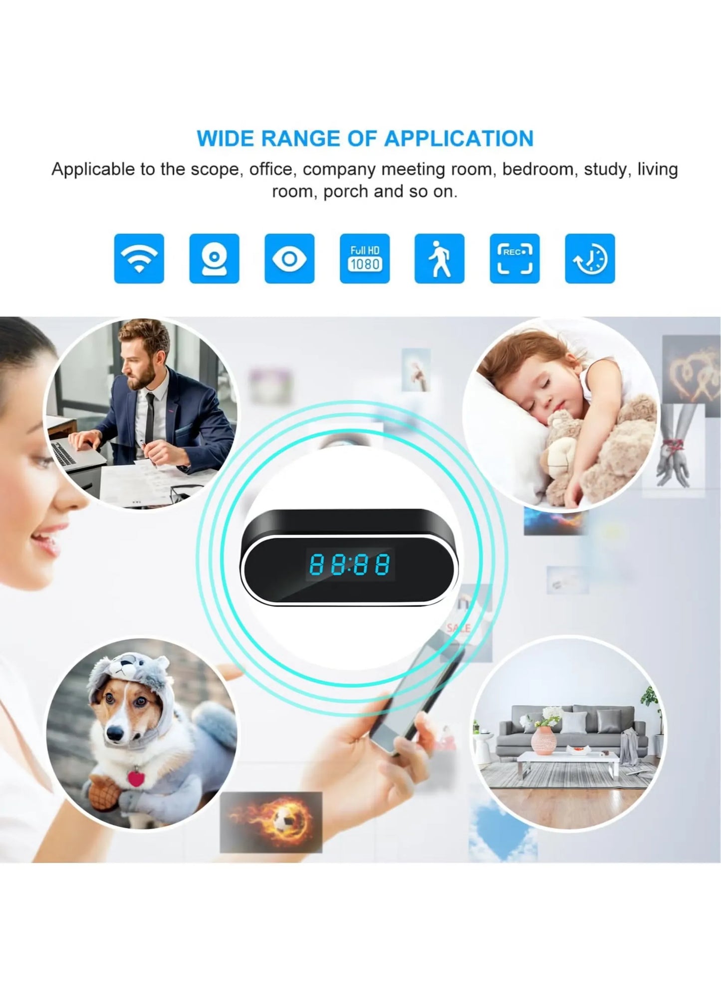 Wi-Fi IP Surveillance Camera With Digital Alarm