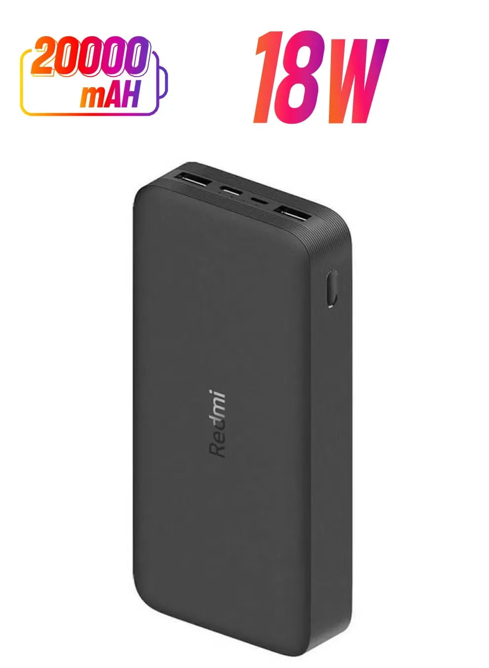 20000mAh High-Speed Charging Technology Powerbank 18 watt Black