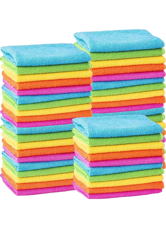 Pack of 10 Microfiber Cleaning Towels 30x30cm All Purpose Cleaning Kitchen Cleaning Dusting Car Wash Hand Cleaning Cloth Super Absorbent Cloth Reusable Cloth 10pcs